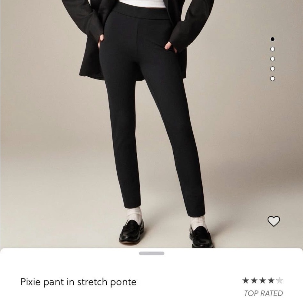 J. Crew Black Straight Leg Stretch Pants